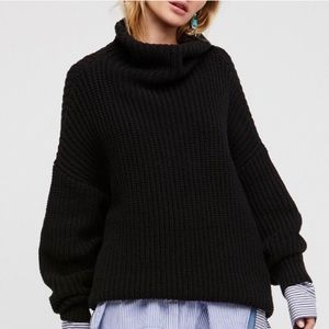 Free People Swim Too Deep Cable Knit Sweater